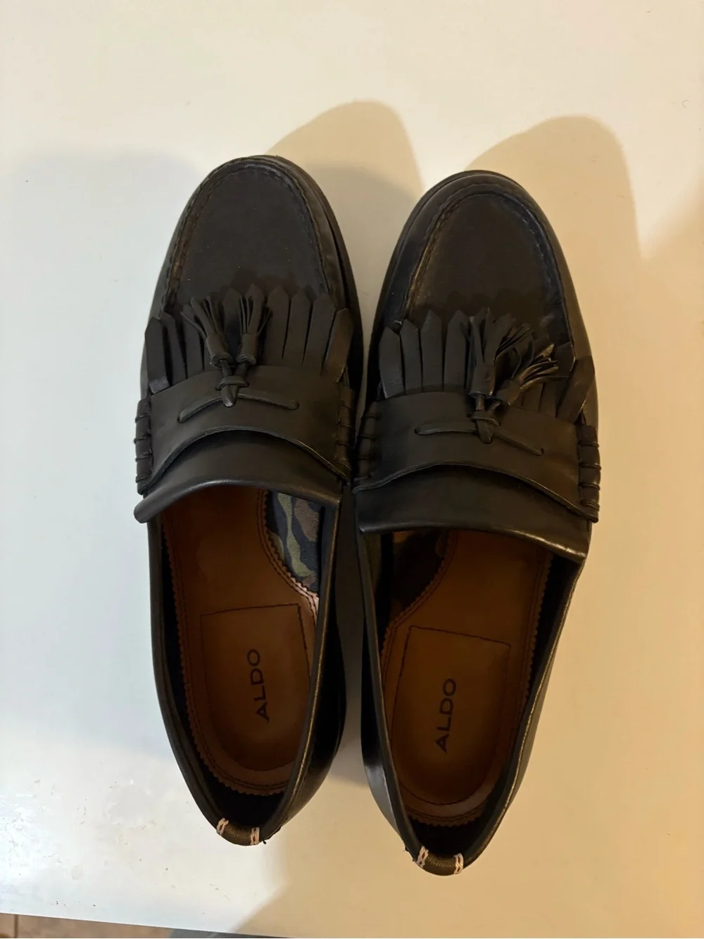 ALDO Black Tassel Kiltie Loafers